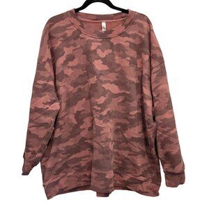 Lululemon Perfectly Oversized Crew Heritage Camo Brier Rose Multi Womens Size 20